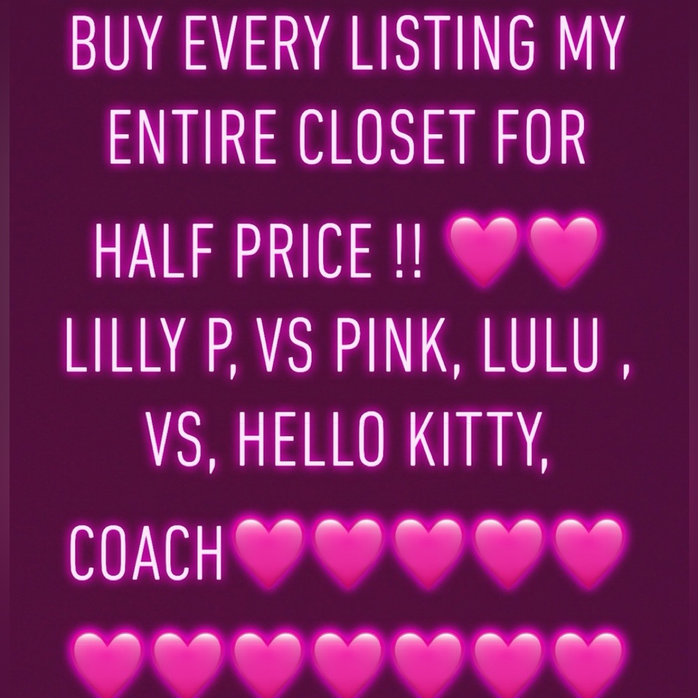 137 items bundle entire closet vs pink Lilly Lulu hello kitty
